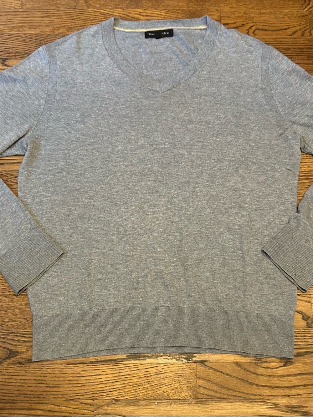 Men's Light Gray v neck business casual Sweater cashmere